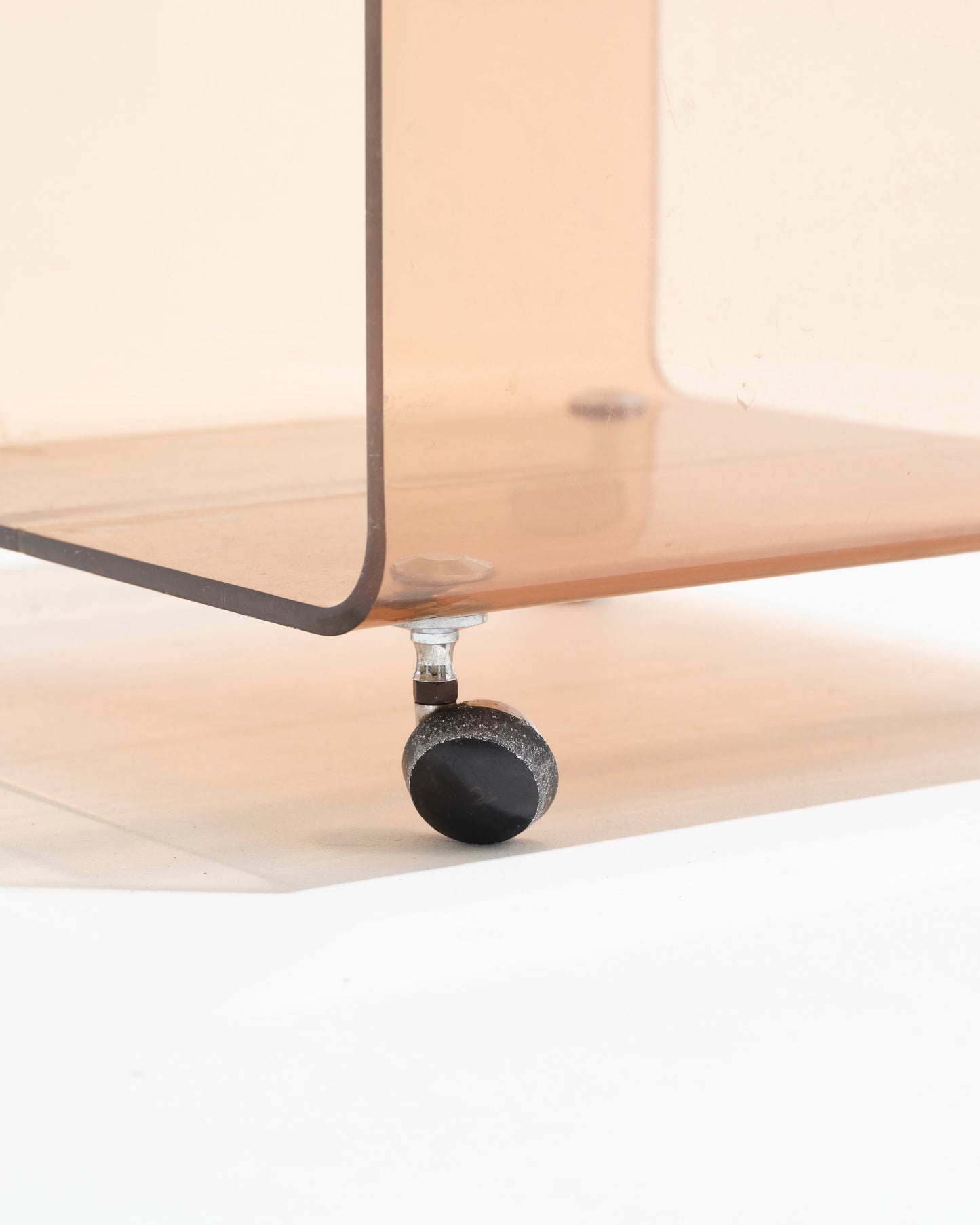 Smoked plexiglass side table, Michel Dumas, 1970s