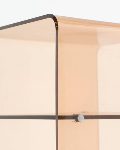 Smoked plexiglass side table, Michel Dumas, 1970s