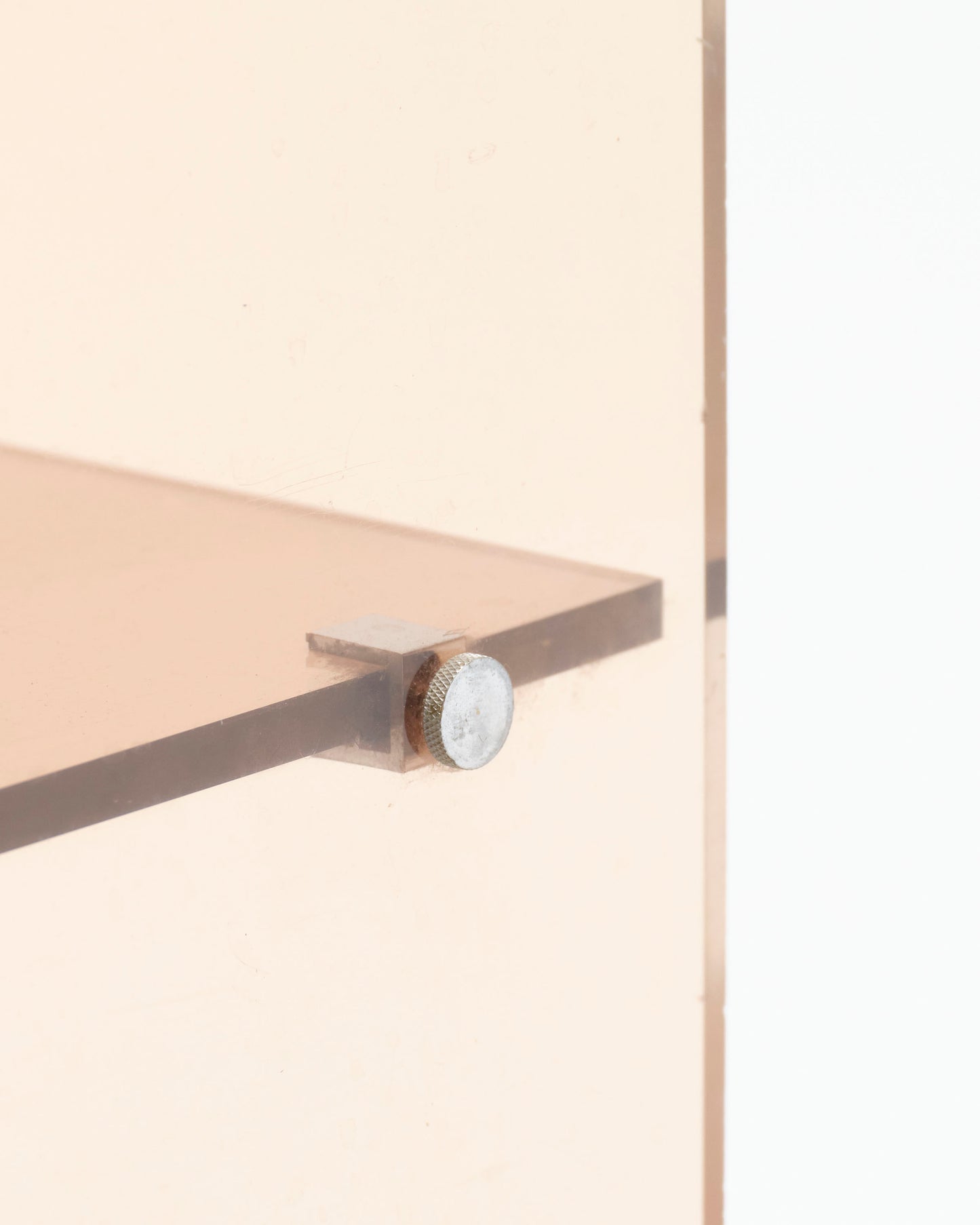 Smoked plexiglass side table, Michel Dumas, 1970s