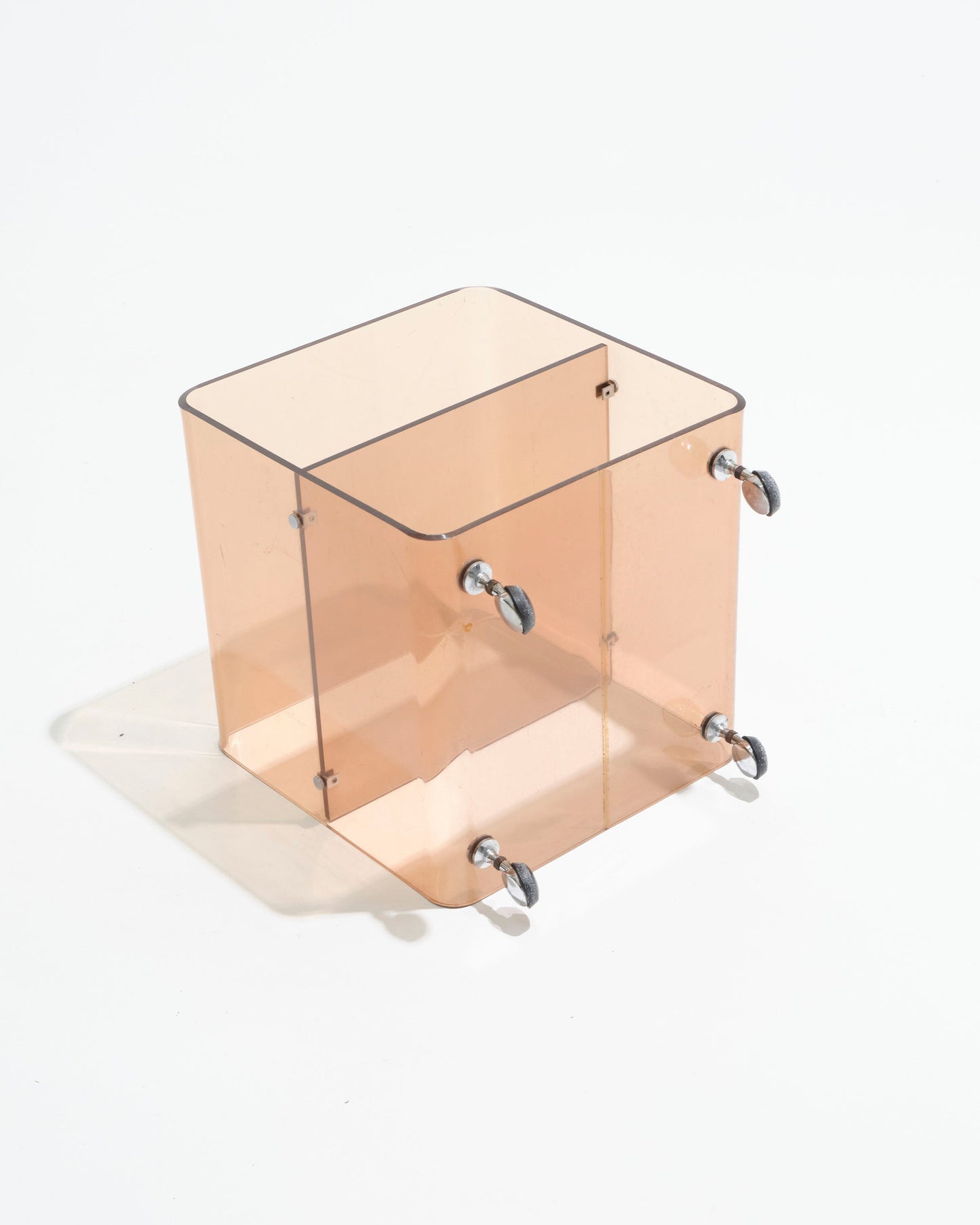 Smoked plexiglass side table, Michel Dumas, 1970s