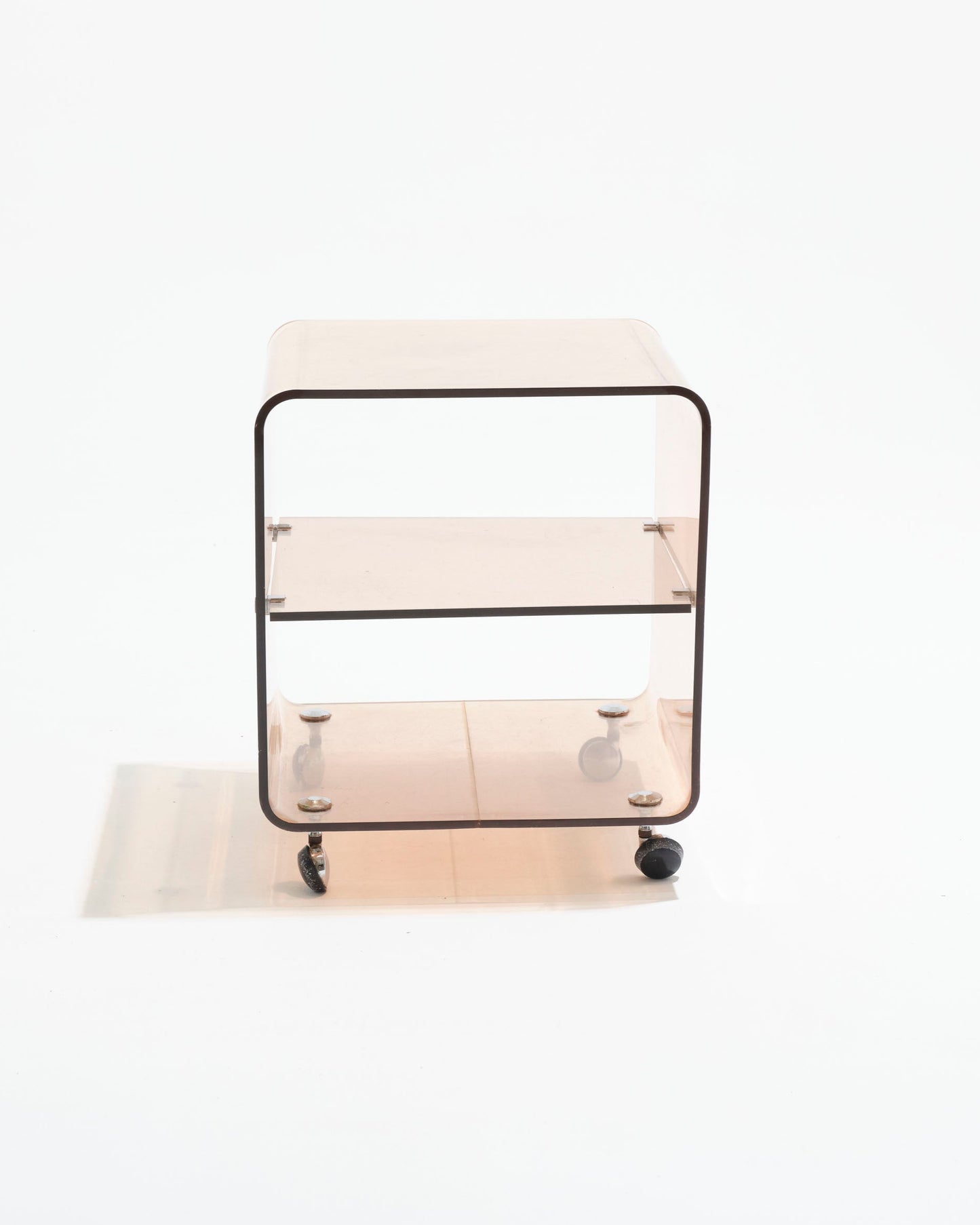 Smoked plexiglass side table, Michel Dumas, 1970s