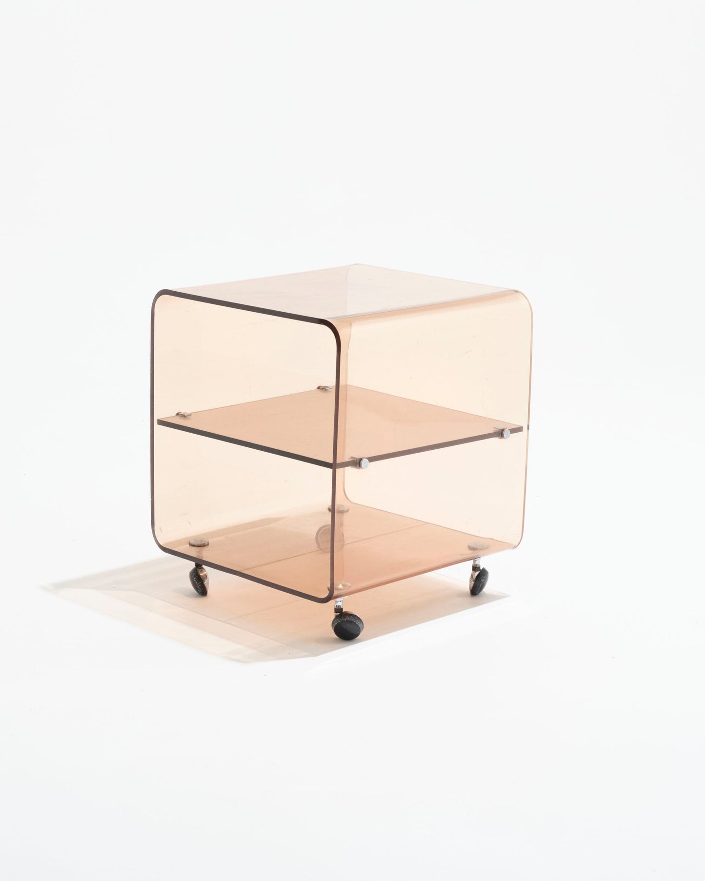 Smoked plexiglass side table, Michel Dumas, 1970s