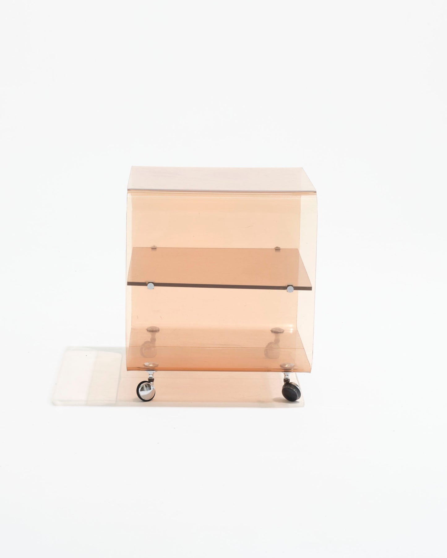 Smoked plexiglass side table, Michel Dumas, 1970s