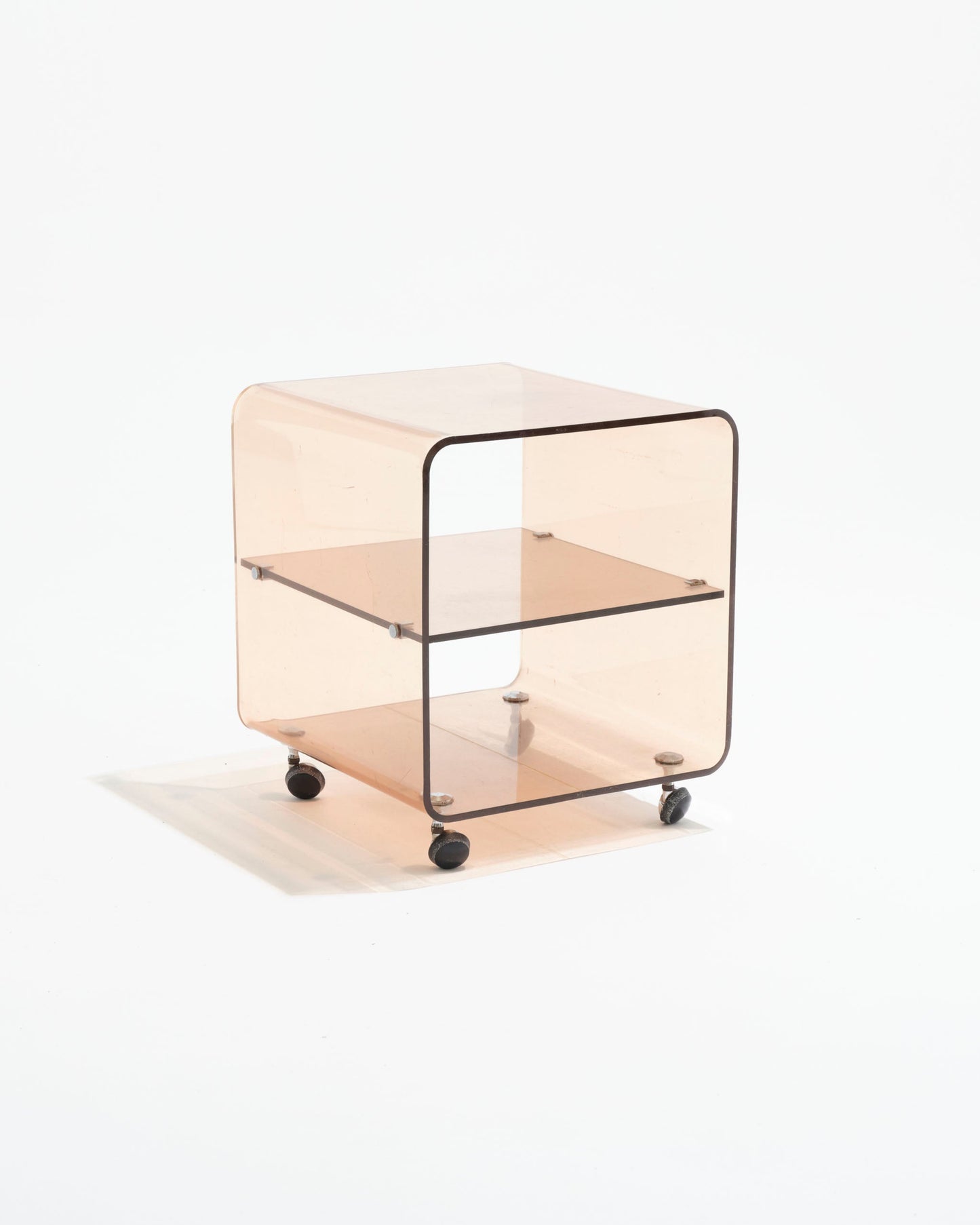 Smoked plexiglass side table, Michel Dumas, 1970s
