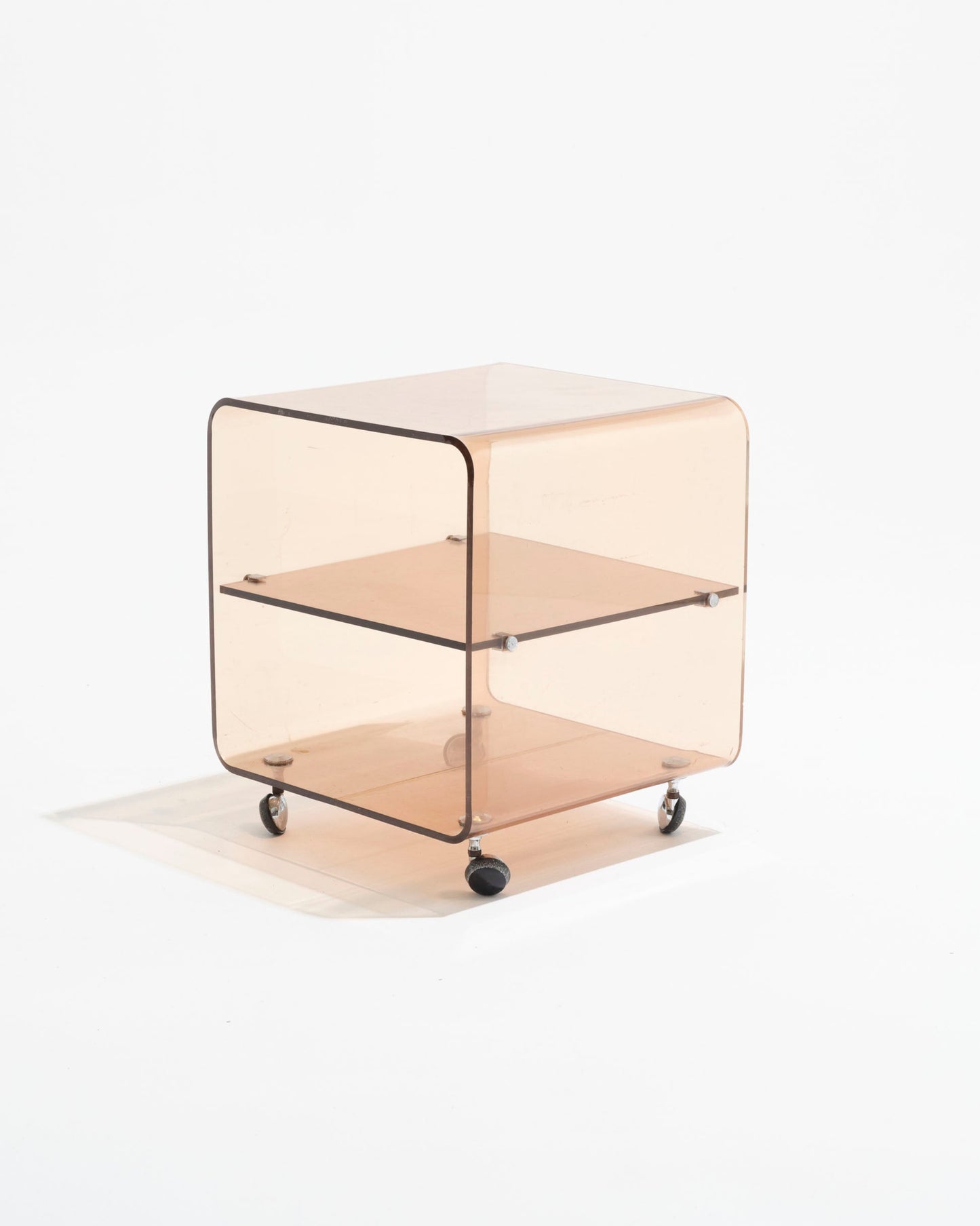 Smoked plexiglass side table, Michel Dumas, 1970s