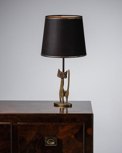"CAT" BRASS LAMP, 1960s 