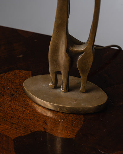 "CAT" BRASS LAMP, 1960s 