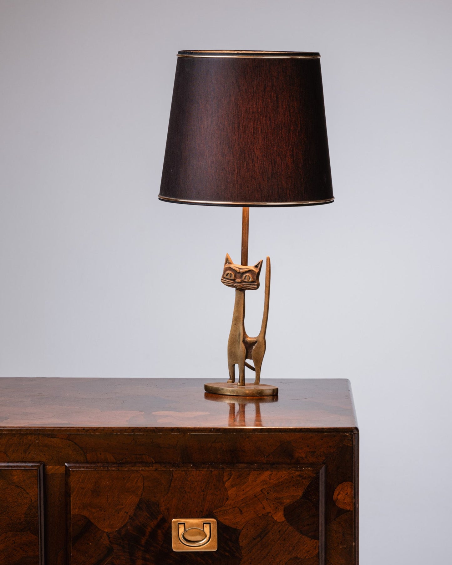 "CAT" BRASS LAMP, 1960s 