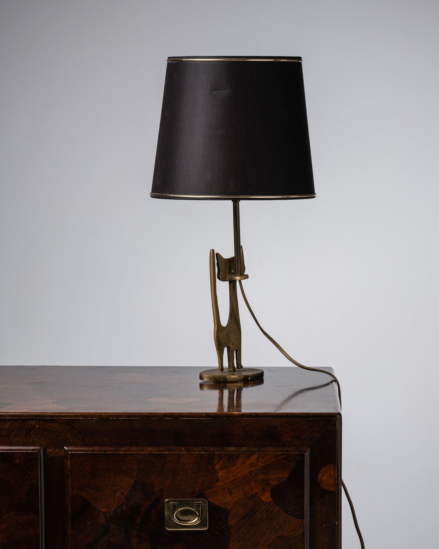 "CAT" BRASS LAMP, 1960s 