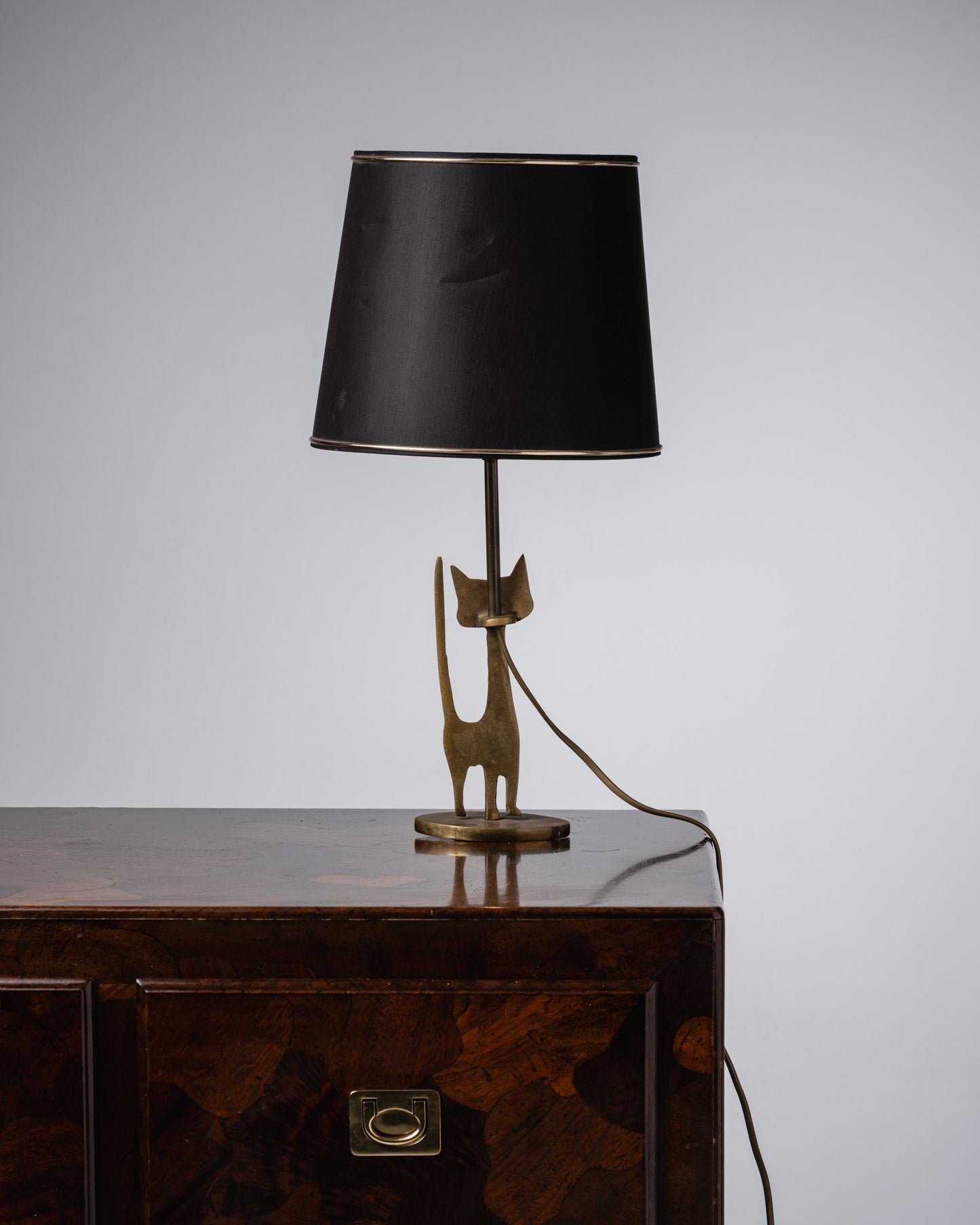 "CAT" BRASS LAMP, 1960s 