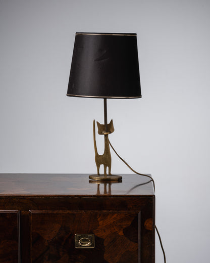 "CAT" BRASS LAMP, 1960s 