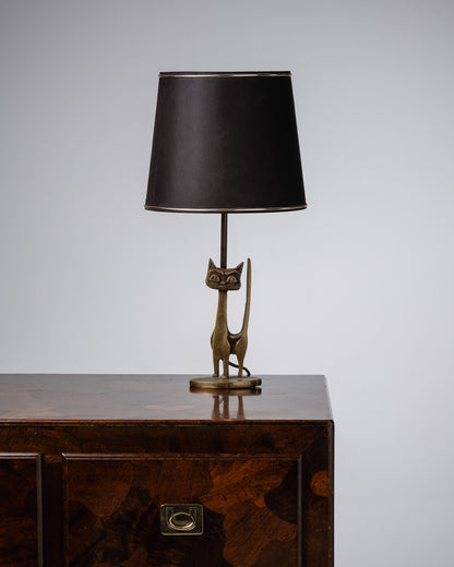 "CAT" BRASS LAMP, 1960s 