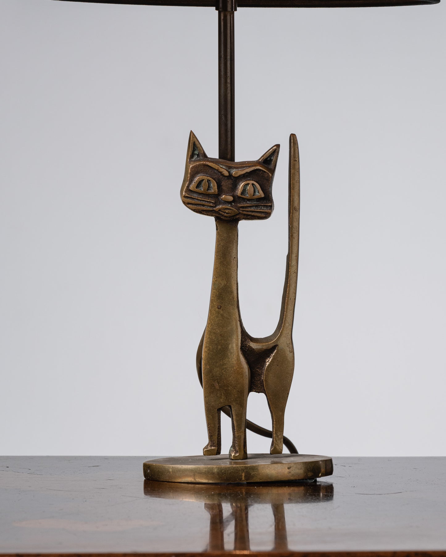 "CAT" BRASS LAMP, 1960s 