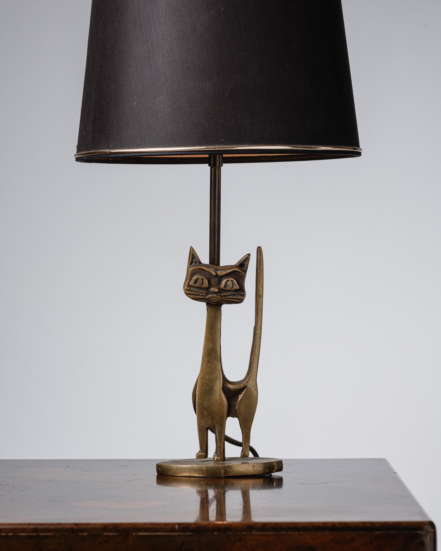 "CAT" BRASS LAMP, 1960s 