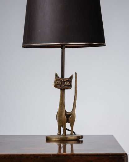 "CAT" BRASS LAMP, 1960s 