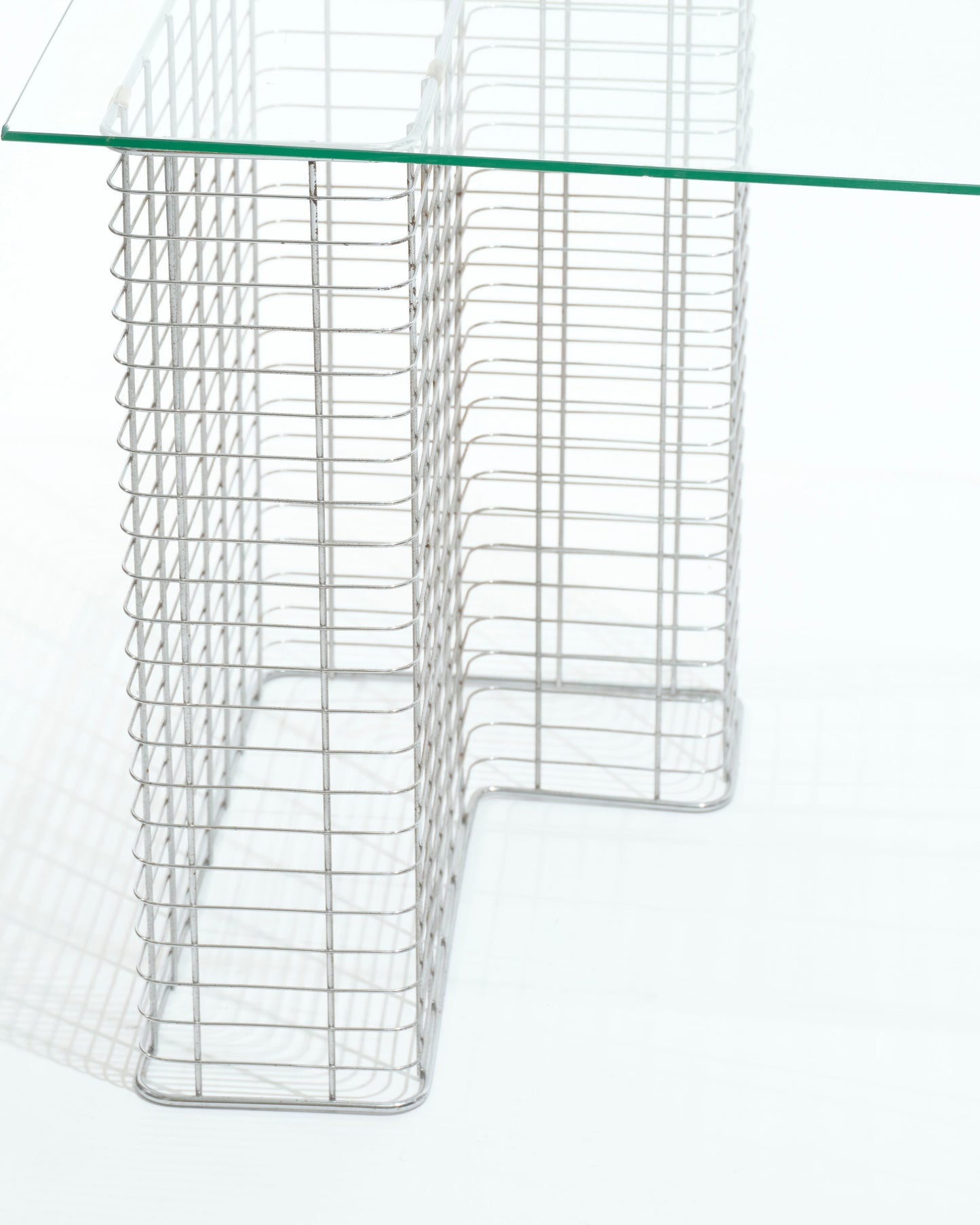 "Wire" glass and metal desk, Terence Conran, 1980s