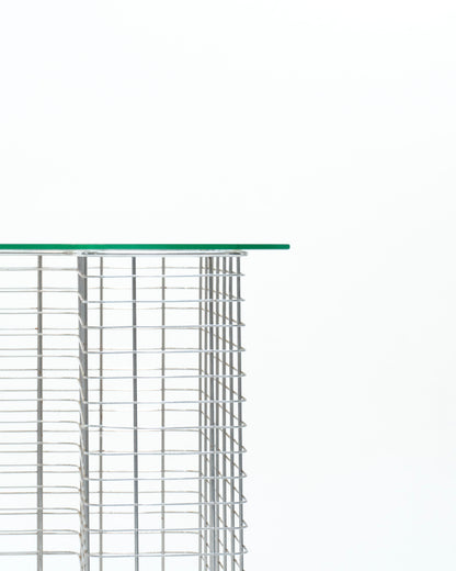 "Wire" glass and metal desk, Terence Conran, 1980s