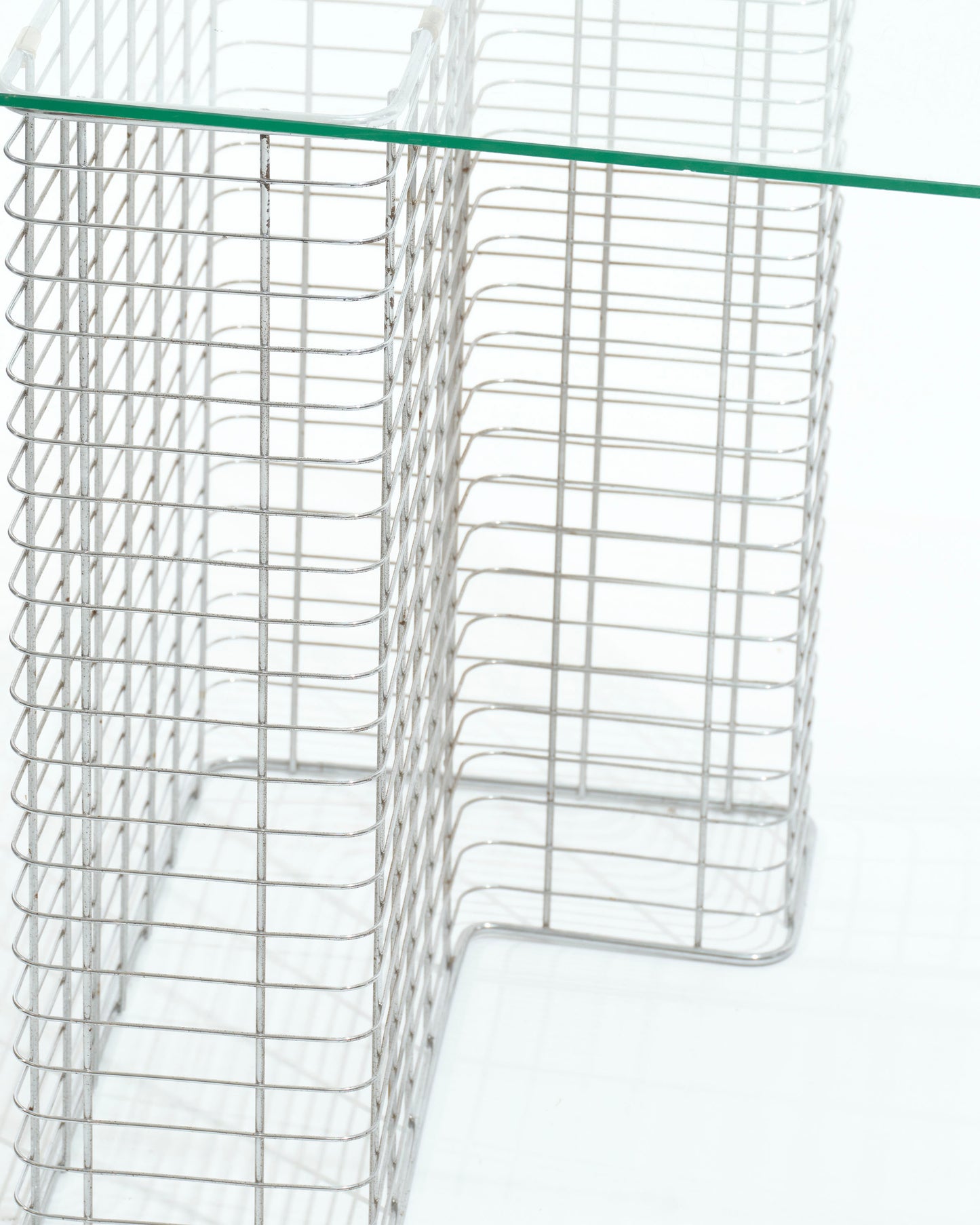 "Wire" glass and metal desk, Terence Conran, 1980s