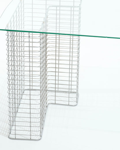 "Wire" glass and metal desk, Terence Conran, 1980s