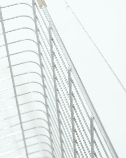 "Wire" glass and metal desk, Terence Conran, 1980s