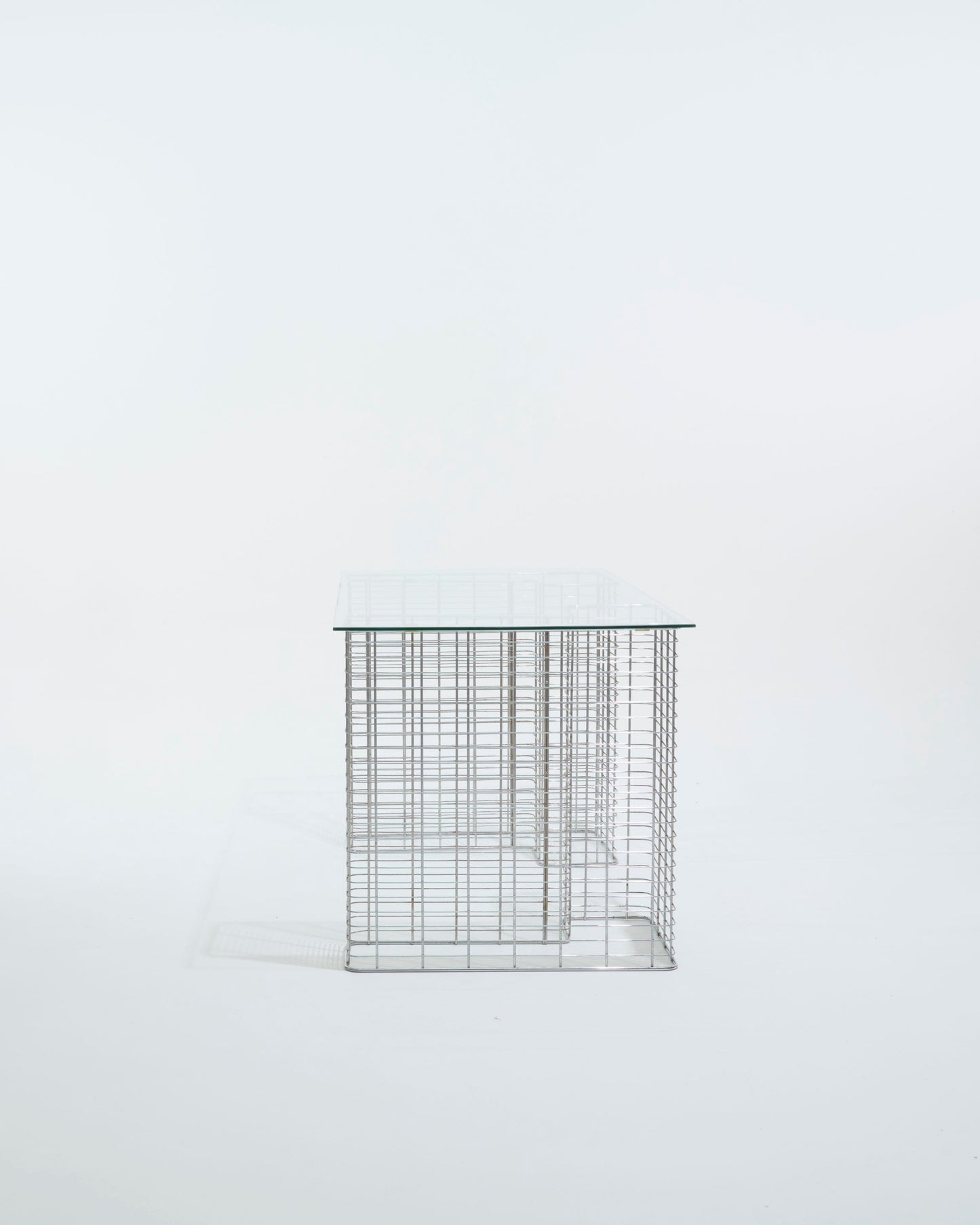 "Wire" glass and metal desk, Terence Conran, 1980s