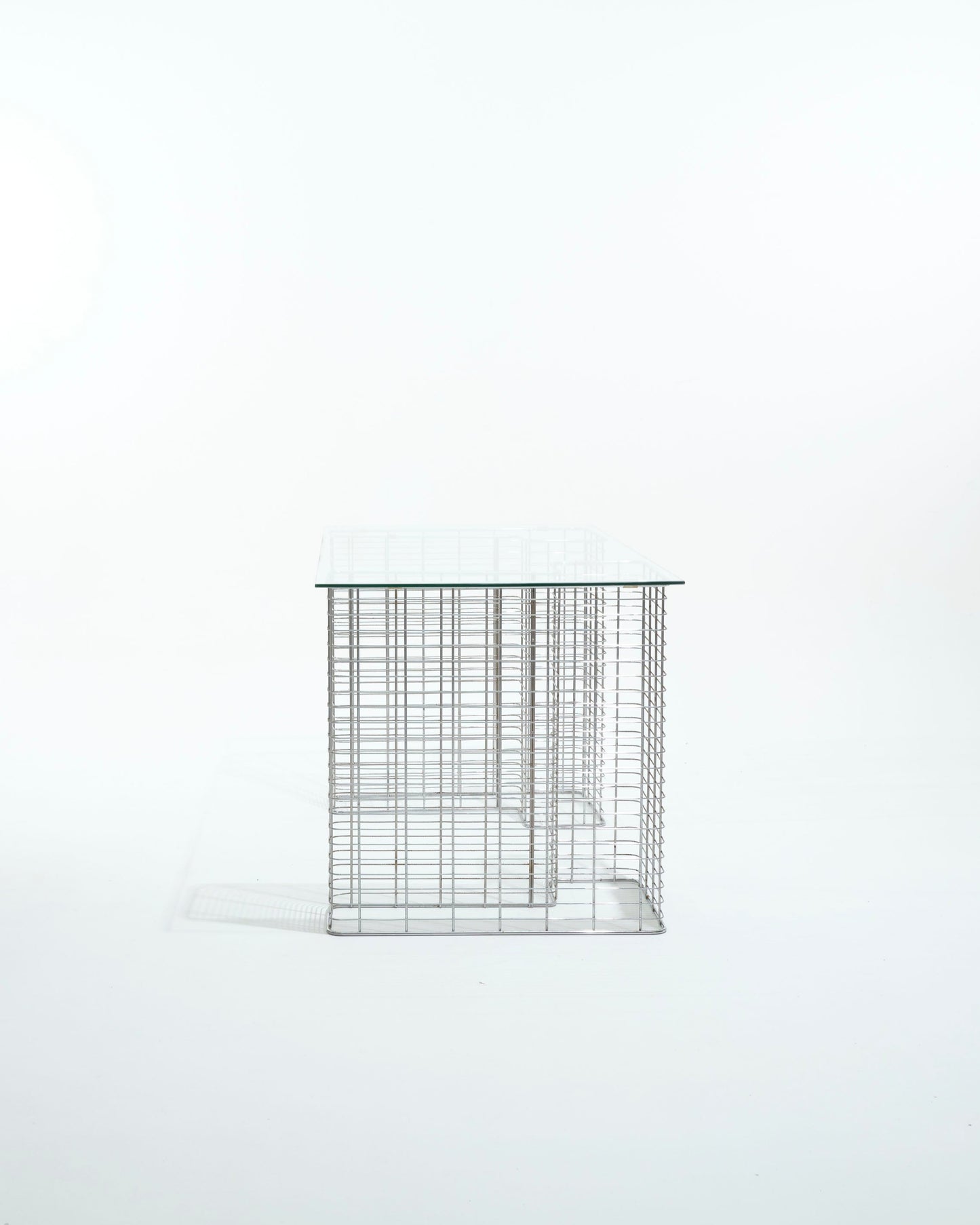 "Wire" glass and metal desk, Terence Conran, 1980s