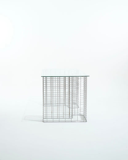 "Wire" glass and metal desk, Terence Conran, 1980s