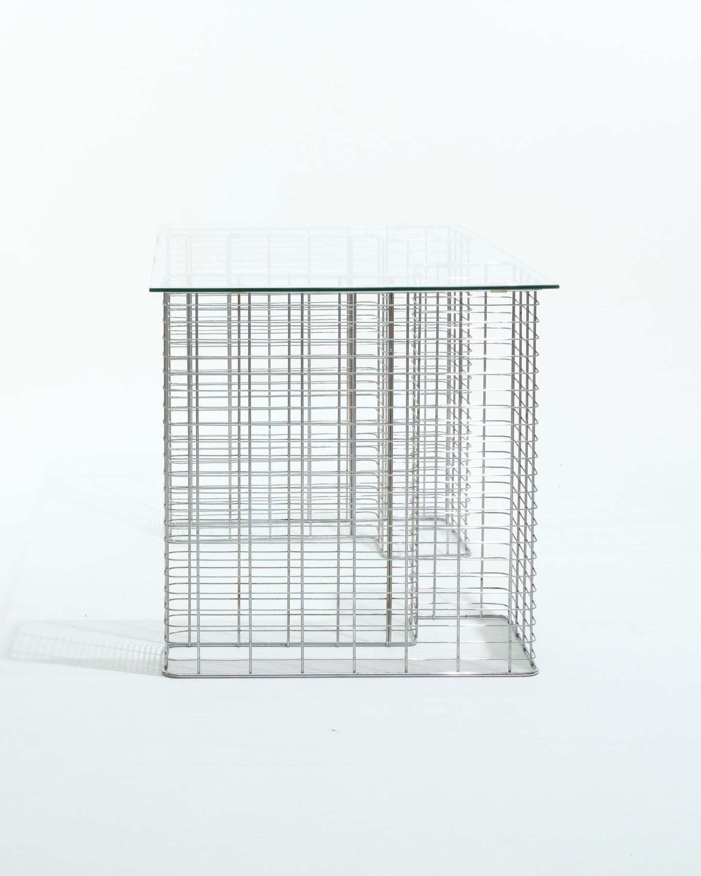 "Wire" glass and metal desk, Terence Conran, 1980s