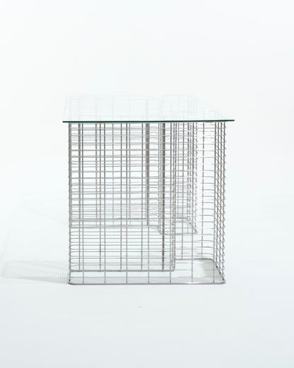 "Wire" glass and metal desk, Terence Conran, 1980s