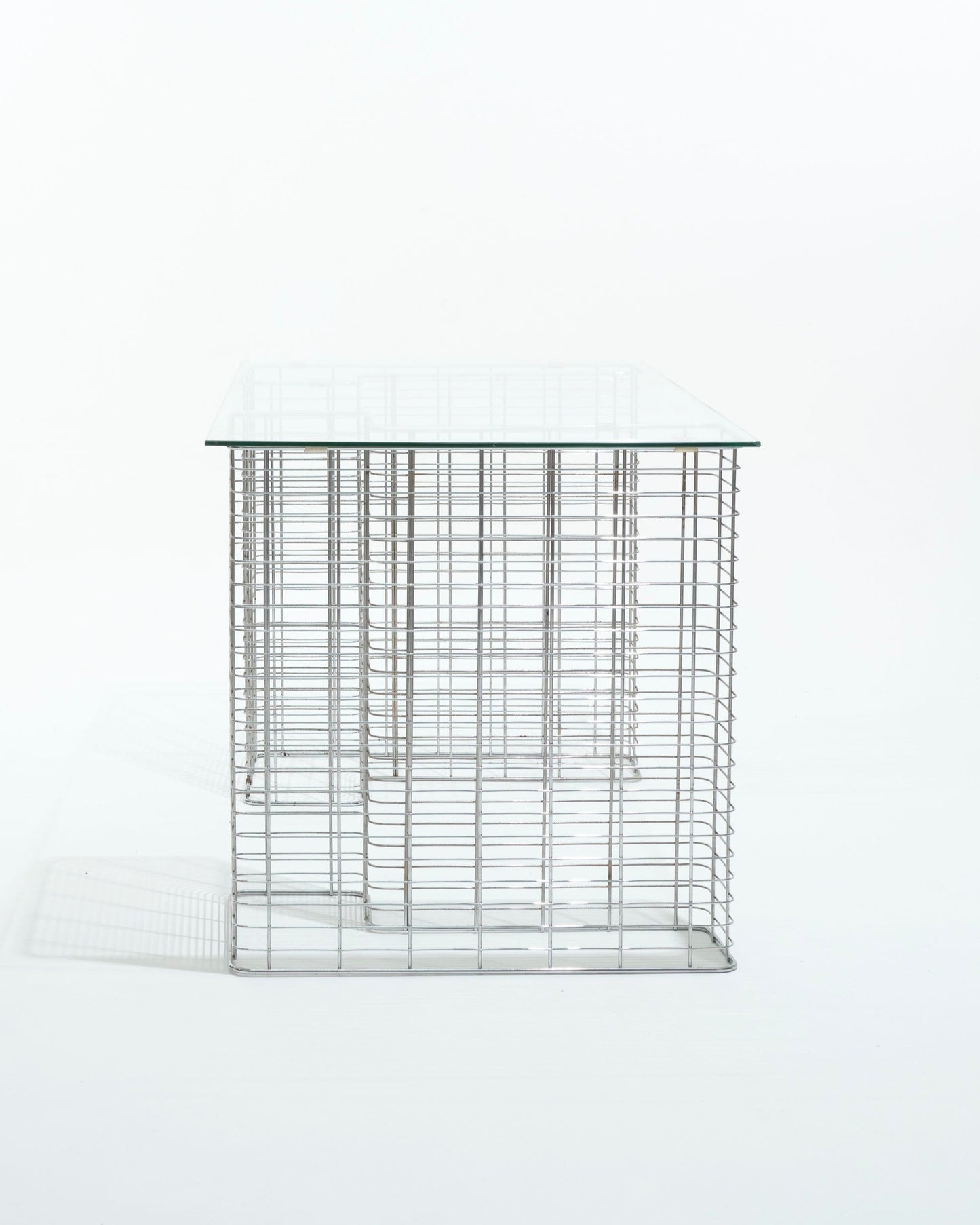 "Wire" glass and metal desk, Terence Conran, 1980s