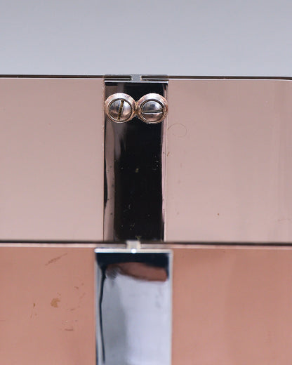 CORBEILLE EN PLEXIGLASS FUMÉ, MICHEL DUCAROY, 1970s