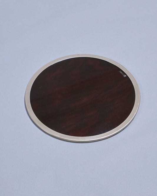 GRAND PLATEAU EN MÉTHACRYLATE MARRON AMBRÉ FELICE ANTONIO BOTTA, 1970