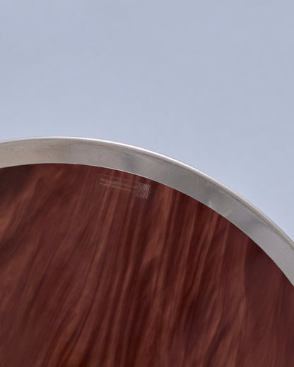 GRAND PLATEAU EN MÉTHACRYLATE MARRON AMBRÉ FELICE ANTONIO BOTTA, 1970