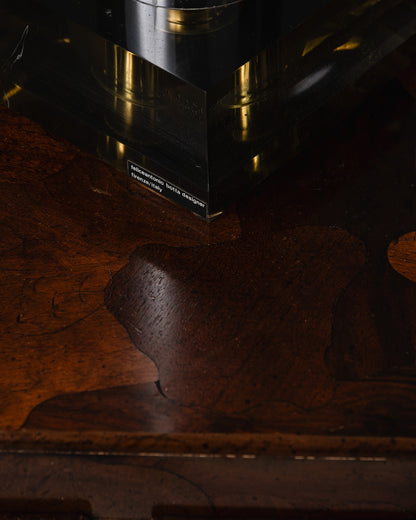 LARGE CHROME AND LUCITE LAMP, BOTTA, 1970s