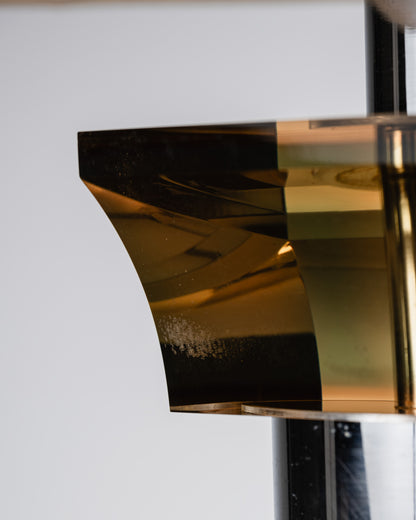 LARGE CHROME AND LUCITE LAMP, BOTTA, 1970s