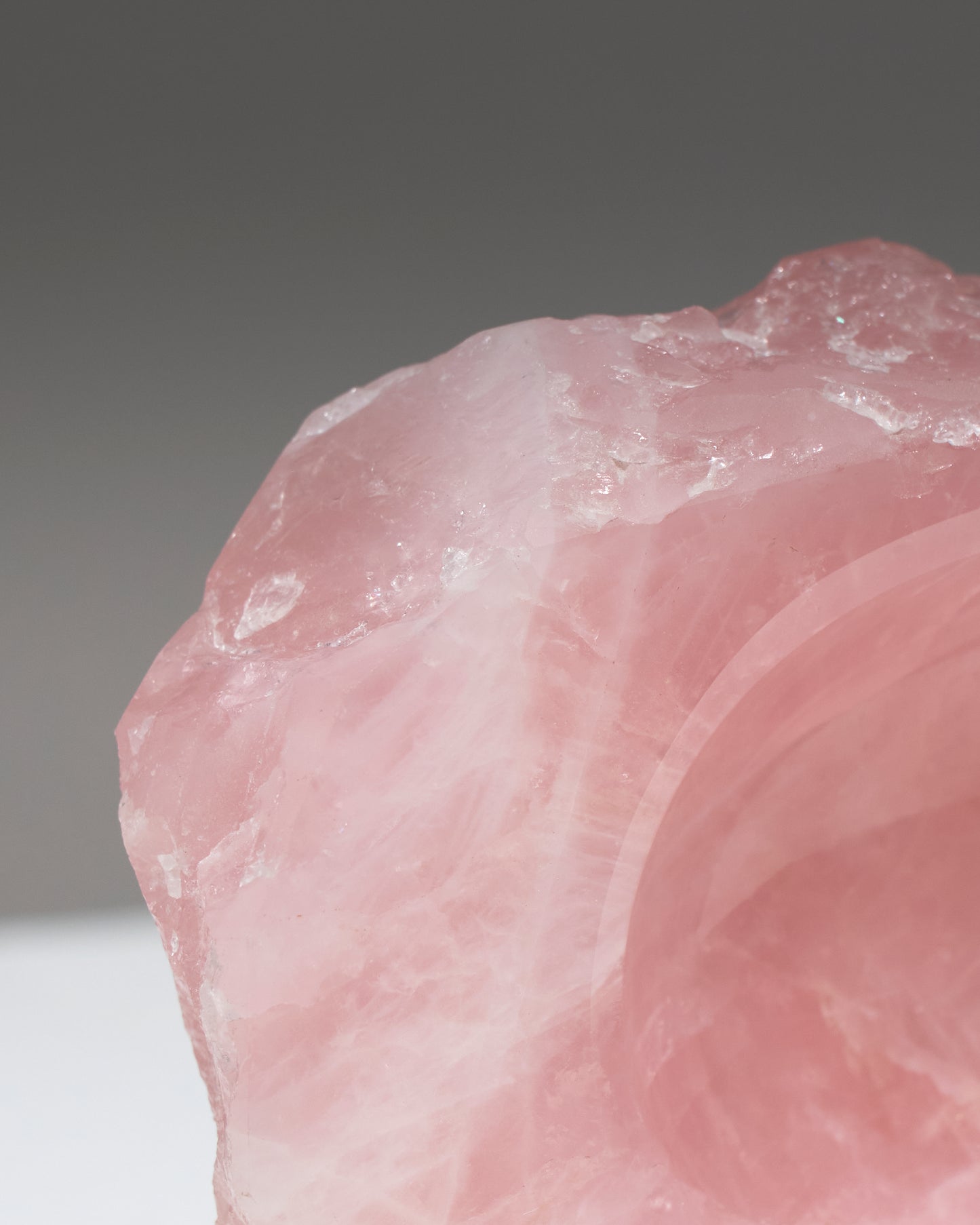 ROSE QUARTZ POCKET TRAY, 1970s 