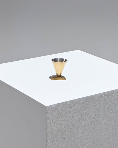 SET DE 4 COQUETIERS GÉOMÉTRIQUES EN LAITON, 1970s