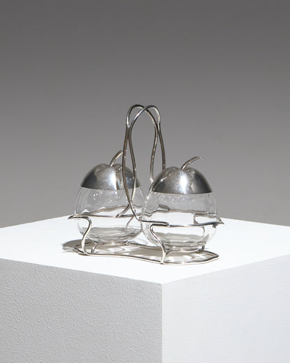 Glass and metal jam container, 1970s 