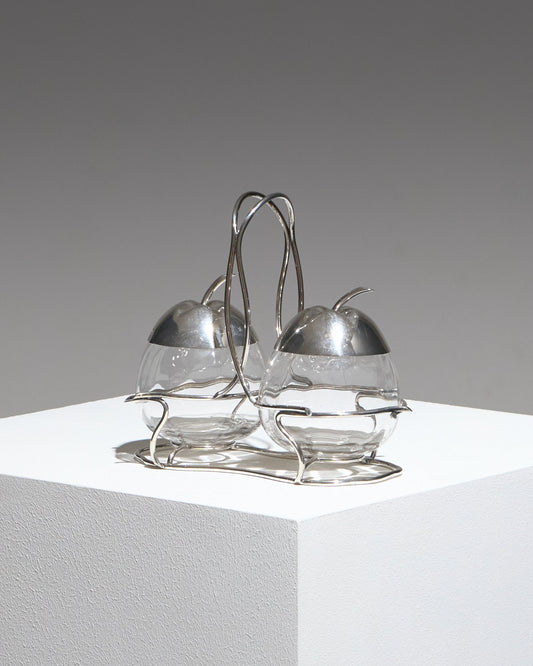 Glass and metal jam container, 1970s 