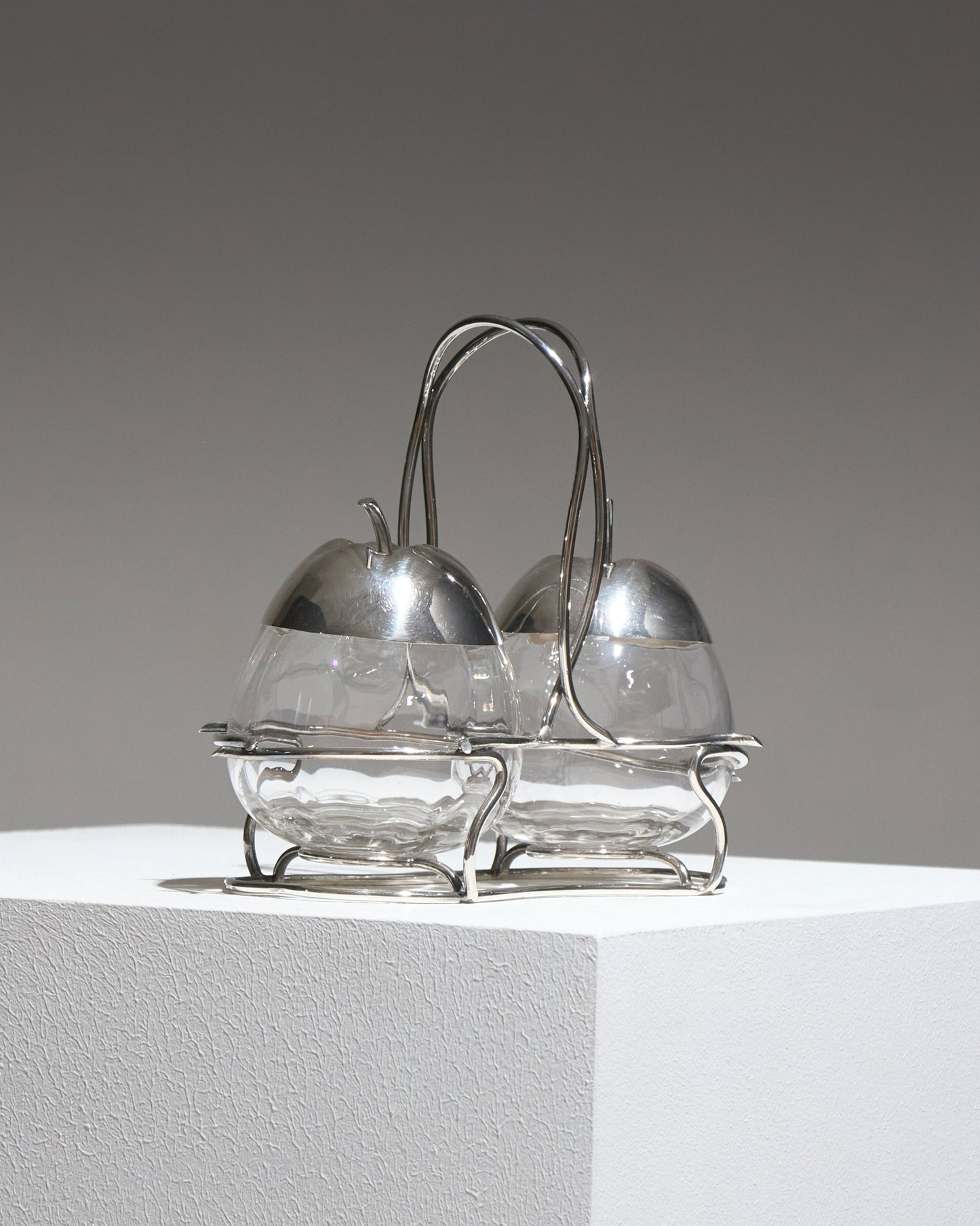 Glass and metal jam container, 1970s 