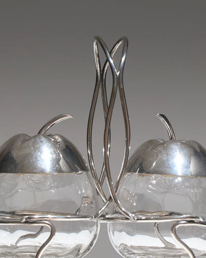 Glass and metal jam container, 1970s 