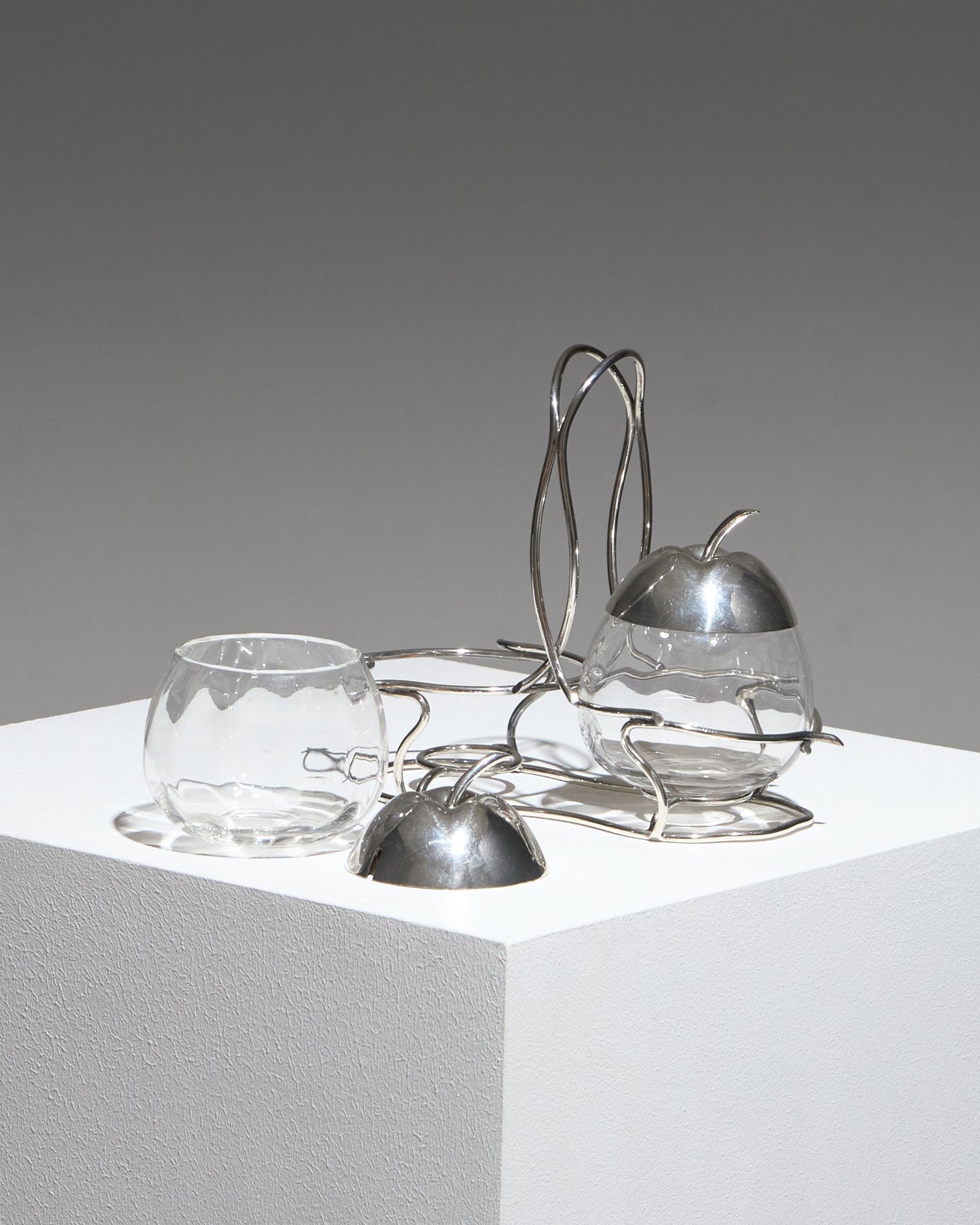 Glass and metal jam container, 1970s 