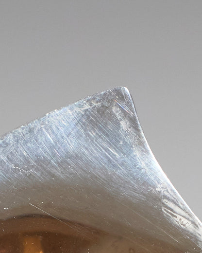 SERVITEUR TRIPLE FEUILLE EN MÉTAL ARGENTÉ, 1950s