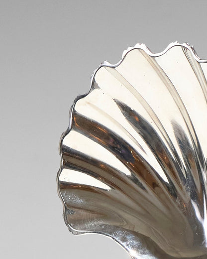 LARGE METAL SHELL SOAP DISH, 1930s