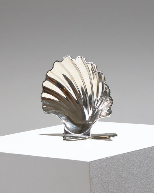 LARGE METAL SHELL SOAP DISH, 1930s