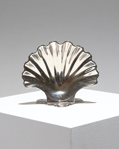 LARGE METAL SHELL SOAP DISH, 1930s