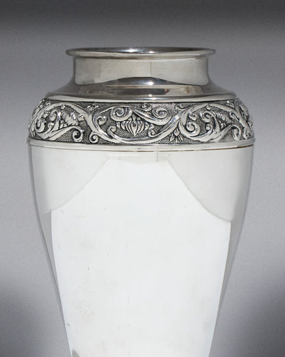 Metal vase, art nouveau, 1910s