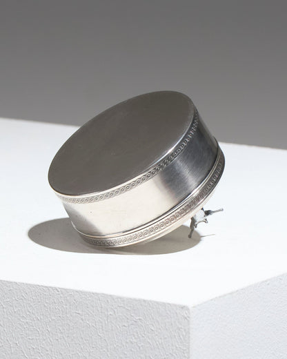Small silver-plated metal snail box, 1960s 
