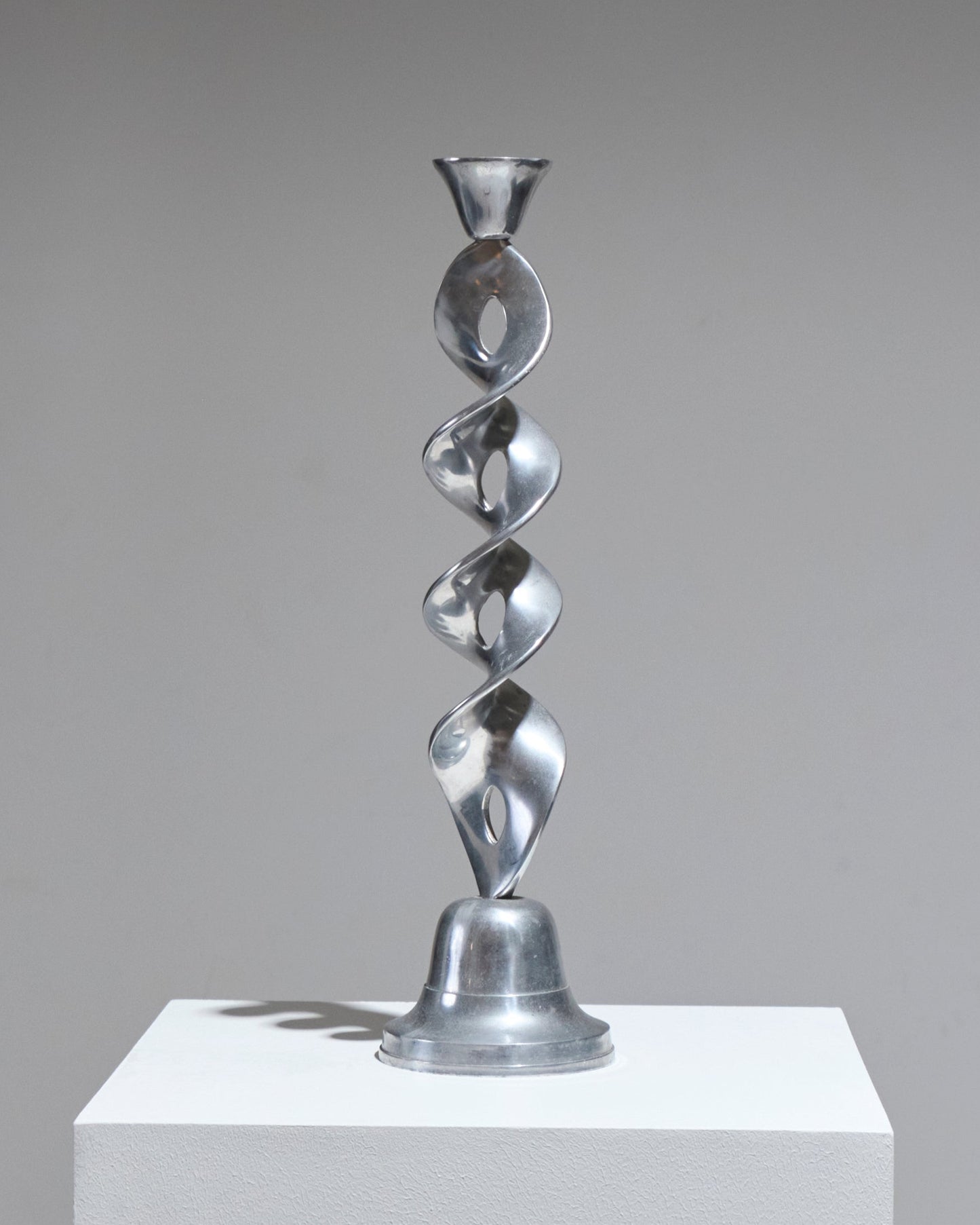Twisted metal candlestick, 1980s