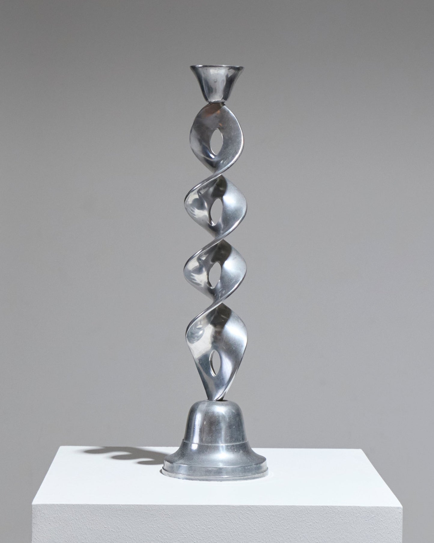 Twisted metal candlestick, 1980s